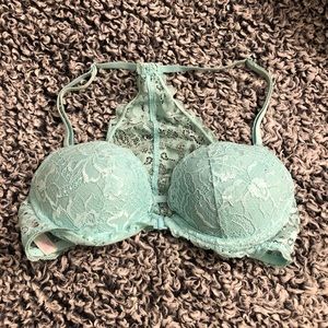 VS Pink Date Lace Racerback Push Up Bra 32C
